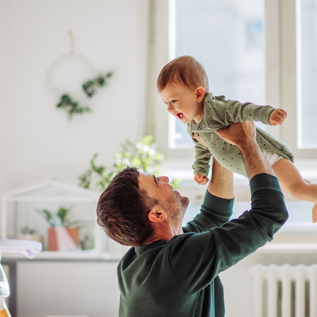Ondersteunen Met Gebaren Papa Baby Vlieger